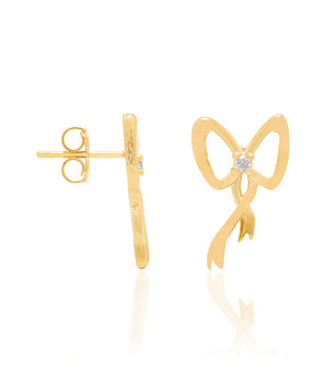 GOLD EARRING WITH ZIRCONIA