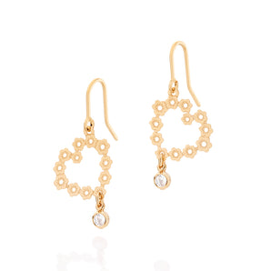GOLD EARRING WITH ZIRCONIA