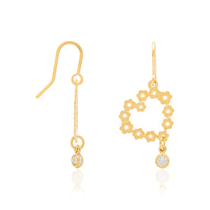 GOLD EARRING WITH ZIRCONIA