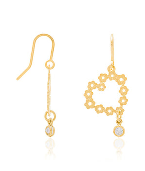 GOLD EARRING WITH ZIRCONIA
