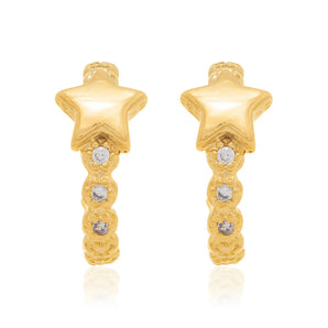 GOLD EARRING WITH ZIRCONIA