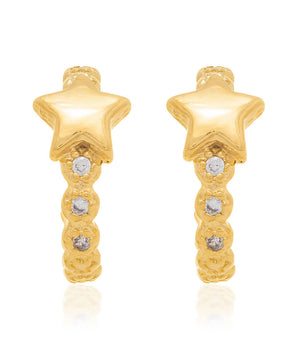GOLD EARRING WITH ZIRCONIA