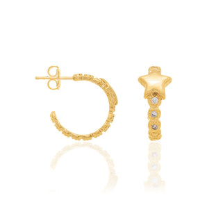 GOLD EARRING WITH ZIRCONIA