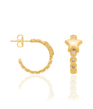 GOLD EARRING WITH ZIRCONIA