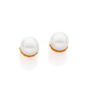 GOLD EARRING WITH PEARL