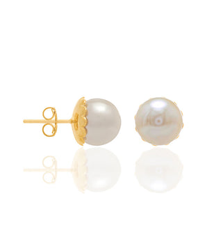 GOLD EARRING WITH PEARL