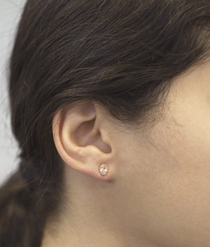 GOLD EARRING WITH ZIRCONIA