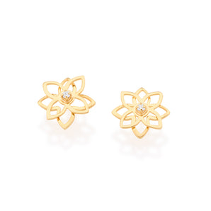 GOLD PLATED EARRING WITH ZIRCONIA