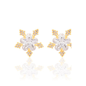 GOLD EARRING WITH ZIRCONIA