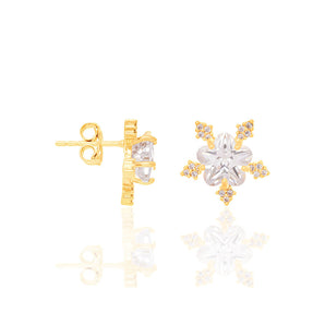 GOLD EARRING WITH ZIRCONIA
