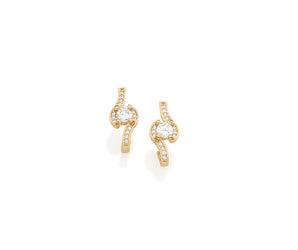 GOLD EARRING WITH ZIRCONIA