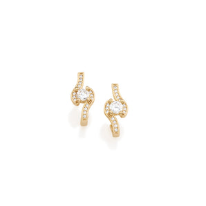 GOLD EARRING WITH ZIRCONIA