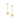 GOLD EARRING WITH PEARL AND ZIRCONIA