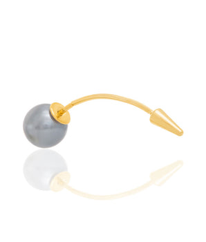 GOLD EARRING WITH PEARL