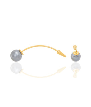 GOLD EARRING WITH PEARL