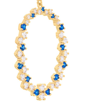 GOLD EARRING WITH ZIRCONIA