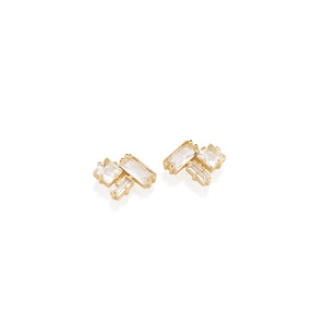 GOLD EARRING WITH CRYSTAL
