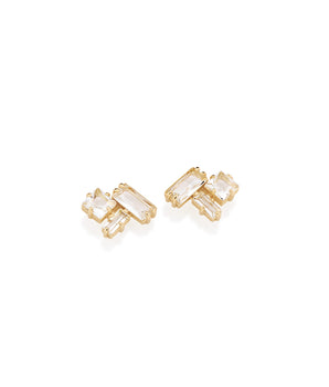GOLD EARRING WITH CRYSTAL