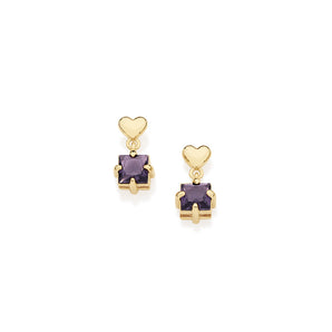 GOLD EARRING WITH CRYSTAL