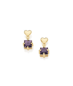 GOLD EARRING WITH CRYSTAL