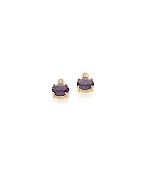 GOLD EARRING WITH CRYSTAL AND ZIRCONIA