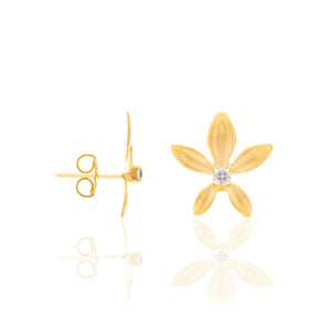GOLD EARRING WITH ZIRCONIA