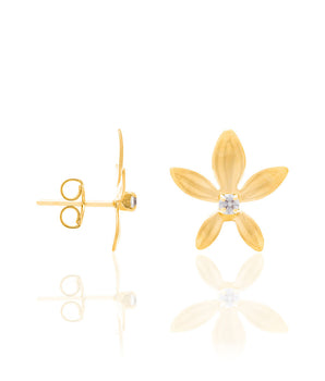 GOLD EARRING WITH ZIRCONIA