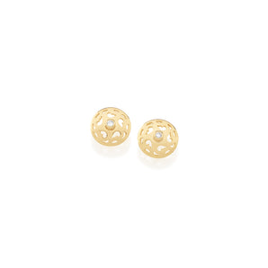 GOLD EARRING WITH ZIRCONIA