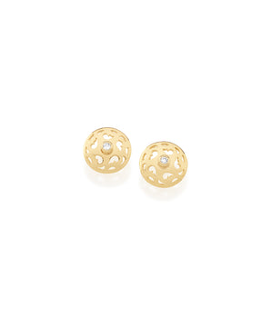 GOLD EARRING WITH ZIRCONIA