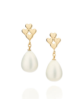 GOLD EARRING WITH PEARL