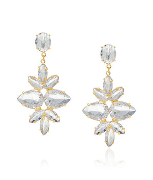 GOLD EARRING WITH CRYSTAL