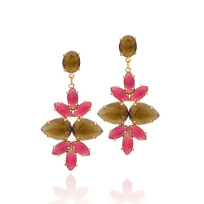 GOLD EARRING WITH CRYSTAL