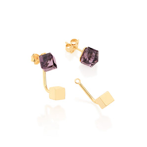 GOLD EARRING WITH CRYSTAL