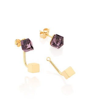 GOLD EARRING WITH CRYSTAL