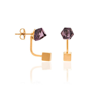 GOLD EARRING WITH CRYSTAL