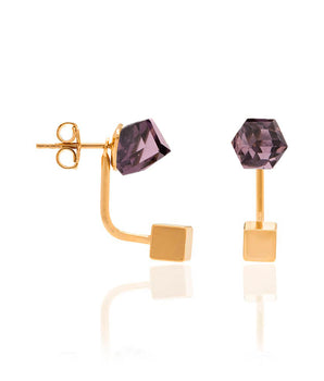 GOLD EARRING WITH CRYSTAL