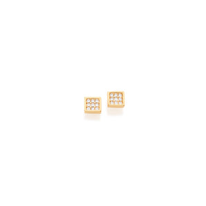 GOLD EARRING WITH ZIRCONIA