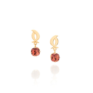 GOLD EARRING WITH CRYSTAL