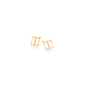 GOLD EARRING WITH ZIRCONIA