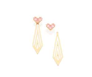 GOLD EARRING WITH CRYSTAL