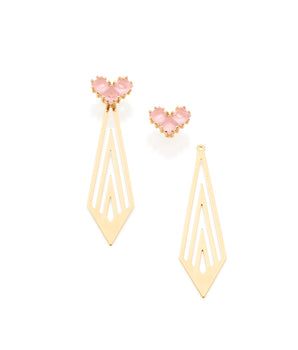 GOLD EARRING WITH CRYSTAL