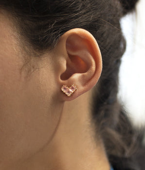 GOLD EARRING WITH CRYSTAL