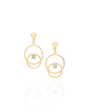 GOLD EARRING WITH CRYSTAL