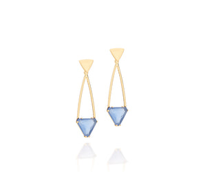 GOLD EARRING WITH CRYSTAL