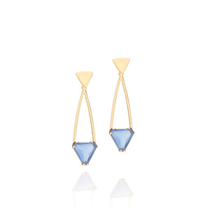 GOLD EARRING WITH CRYSTAL