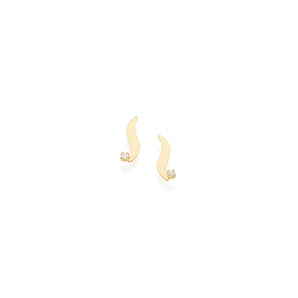GOLD EARRING WITH ZIRCONIA