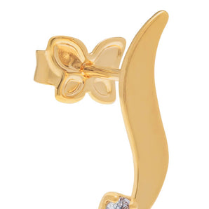 GOLD EARRING WITH ZIRCONIA