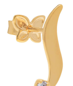 GOLD EARRING WITH ZIRCONIA