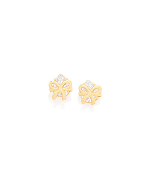 GOLD KID'S EARRING WITH ZIRCONIA