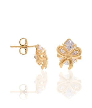 GOLD KID'S EARRING WITH ZIRCONIA